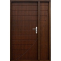Drzwi drewniane zewnętrzne model P9+dostawka stała szklona